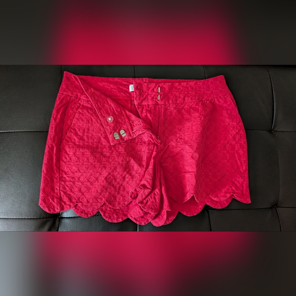 Red Scalloped Skirt